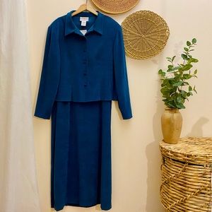 NWOT Vintage Karin Stevens 2 Piece Dress & Jacket Set